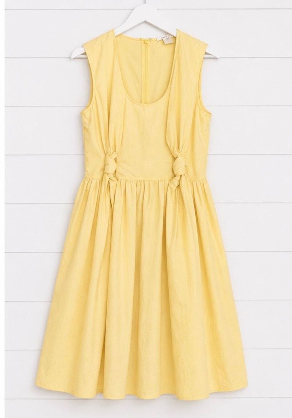 Carven made in Italy butter yellow knot front Aline dress small